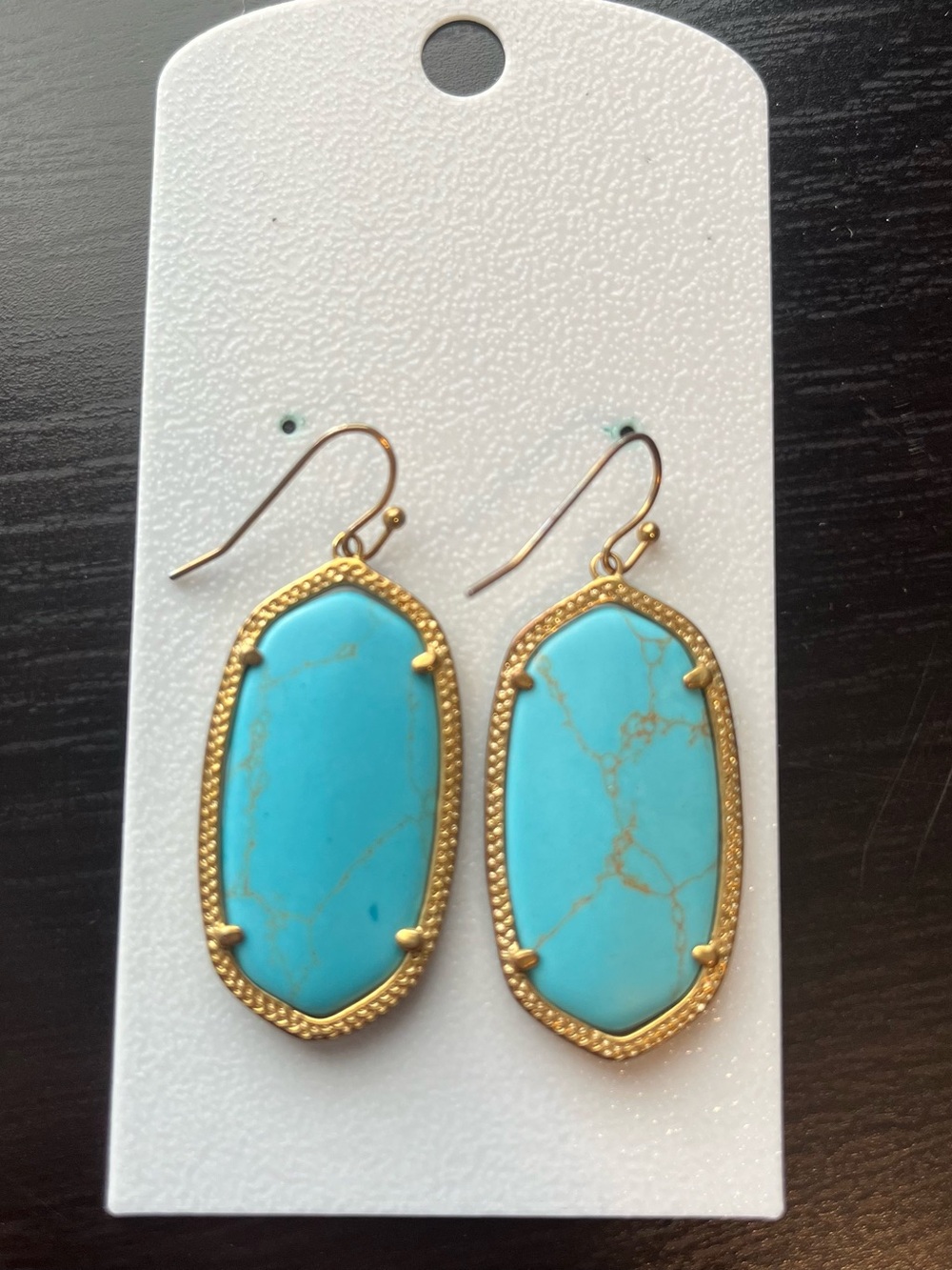 Kendra Scott Turquoise Blue Dangle Earrings